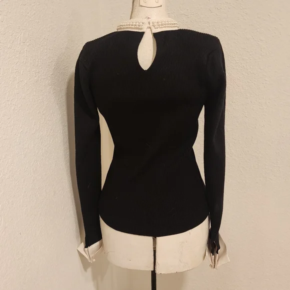 Commense Black and White Long Sleeve Top - Picture 2 of 6